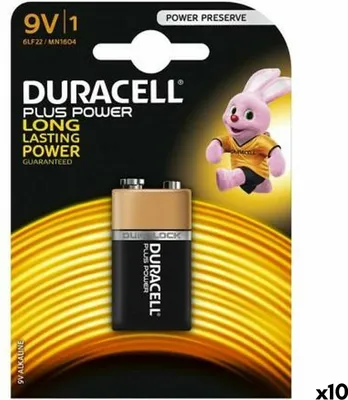 Obrázek produktu pro Baterie Alkline DURACELL 9 V 6LR61 (10 kusů)