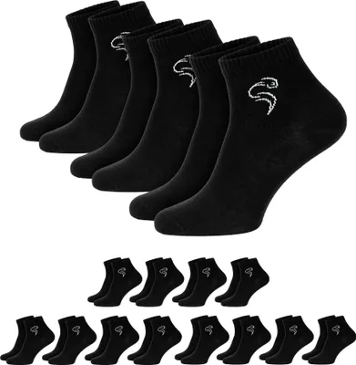 Produktbild von Black Snake 12 Paar Quarter Socken knöchelhoch - 43/46 - Schwarz