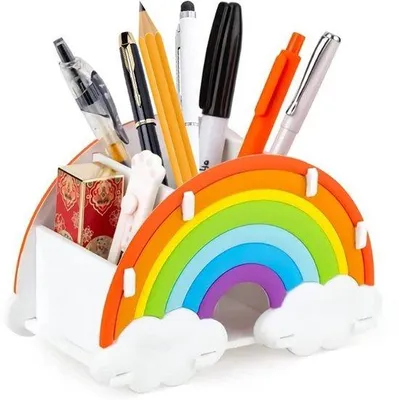 Produktbild von Famanu Stifthalter Regenbogen - Multifunktionaler Büro Organizer