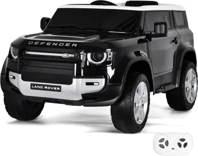 Produktbild von Kinder Elektroauto 12V - Land Rover Defender 90 - 1 bis 6 Jahre - mit Fernbedienung - Schwarz