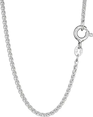 Produktbild von Collier 50cm Zopfkette rund 925 Sterling Silber Damen Halskette 1,4mm Breit 6823