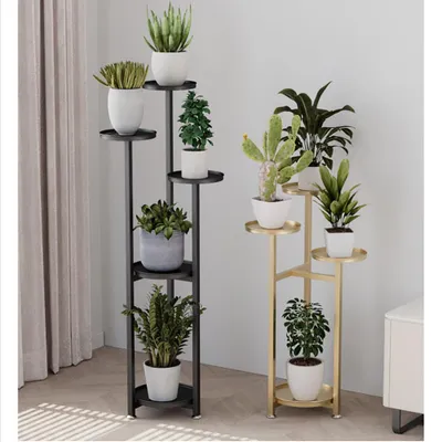 Produktbild von Abgestufter Pflanzenständer mehrstufig für Zimmerpflanzen, Gold, 80 cm