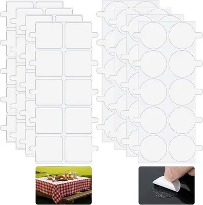 Produktbild von Transparente Tischklebeclip-Set - 80er Pack - nachhaltige Tischhalter