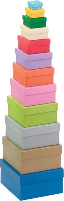 Produktbild von folia Geschenkboxen "Eckig" 12 Stück Größen/Farben sortiert