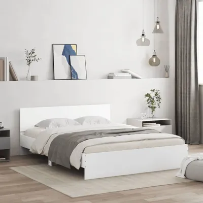 Obrázok produktu pre Maison Exclusive - Posteľný rám s čelom biely 140x190 cm