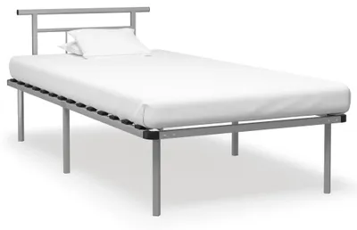 Produktbild von vidaXL Bettgestell Grau Metall 100x200 cm
