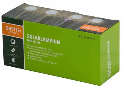 Image de Siena Garden Lampe solaire à 10 LEDs pour l'extérieur