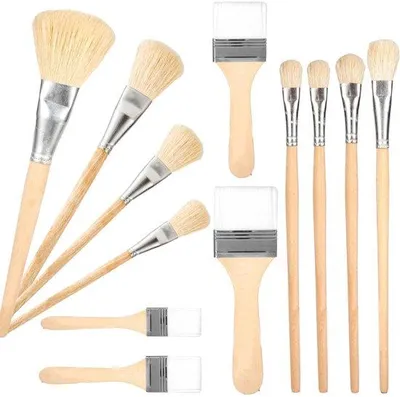 Image de Ensemble de brosses en poils naturels - 12 pièces
