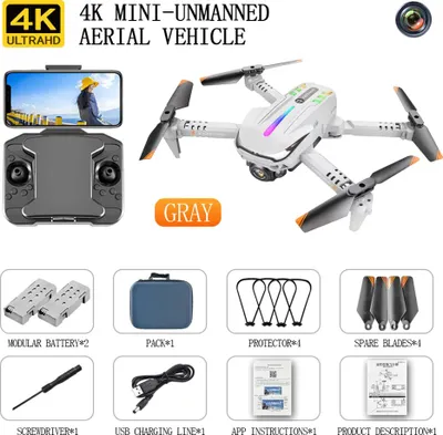 Zdjęcie produktu dla S1 Wi- fi Mini Drona z Wifi Przeszkody sygnałowe Unikanie funkcji pojedyncze / podwójne kamery 4k podczerwieni biały 2 Baterie