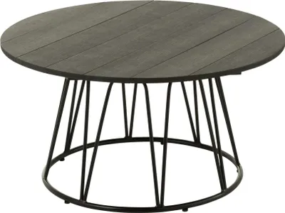 Produktbild von Runder Couchtisch aus Holz und Eisen