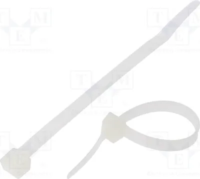 Zdjęcie produktu dla 100 sztuk opasek kablowych FIX-S-7.6X150/N. Opaski kablowe o długości 150 mm i wytrzymałości 533 N, szerokość 7,6 mm