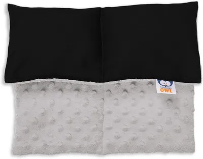 Produktbild von Sensory Owl Gewichtskissen Schoßkissen 30x40 cm 2kg Minky Schwarz Grau Therapiekissen Autismus ADHD Stressabbau