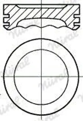 Produktbild von NÜRAL 87-523600-00 Kolben für JAGUAR XJ für DAIMLER 2.8 - 5.3 Limousine