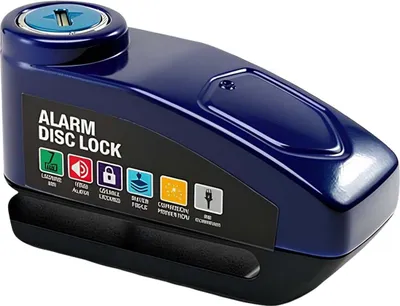 Obrázok produktu pre Avizar, zámok na kotúčovú brzdu 110 dB alarm pre bicykel motocykel, modrý