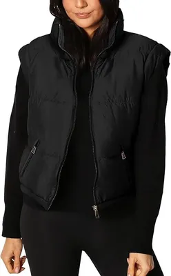 Obrázok produktu pre Cicy Bell Dámska páperová bunda s odnímateľnými rukávmi Black M