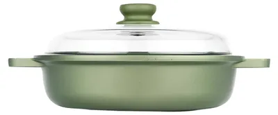 Zdjęcie produktu dla RISOLI Dr. Green® - Guss-Kasserolle mit Glasdeckel - cm 28 Induktion RIS 00099DRIN/28 8001586009502