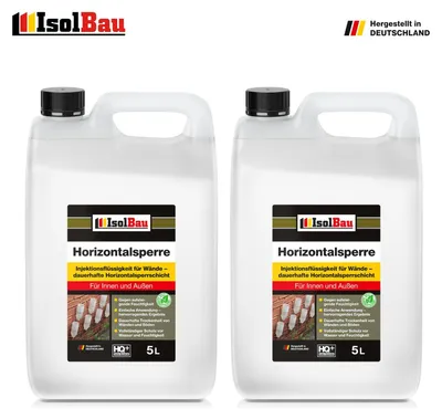 IsolBau Horizontalsperre 10 L Kellerabdichtung Verkieselung Wand Trockene