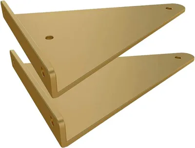 Produktbild von Schwebende Regale Halterung 2 Stück, Unsichtbare Wandbefestigung In Gold, Stabile Stahlkonstruktion