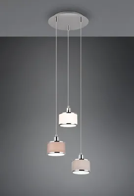 Obrázek produktu pro TRIO 311630306 KAPRUN závesné svietidlo D290mm 3xE14 chrómová, šedá, béžová, biela