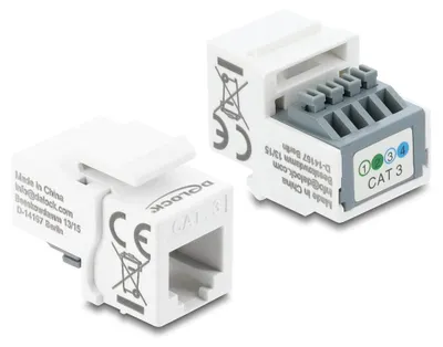 Immagine prodotto di Delock 90993 DELOCK Keystone Modul RJ11 BU < Terminalblock 4 Pin weiß