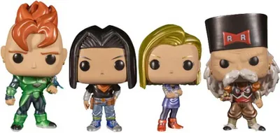 Zdjęcie produktu dla Figurka Dragon Ball Z- Android 16, Android 17, Android 18 & Dr. Gero (Funko POP! Animation) (4-pack)