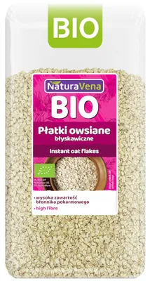 PŁATKI OWSIANE BŁYSKAWICZNE BIO 300 g - NATURAVENA