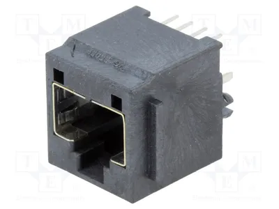 Produktbild von 1x Buchse Kat: 3 vergoldet abgeschirmt RJ45 PIN: 8  System: 8p8c 95552-2887 RJ-Steckve