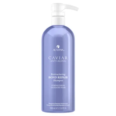 A product shot of a bottle of shampoo.