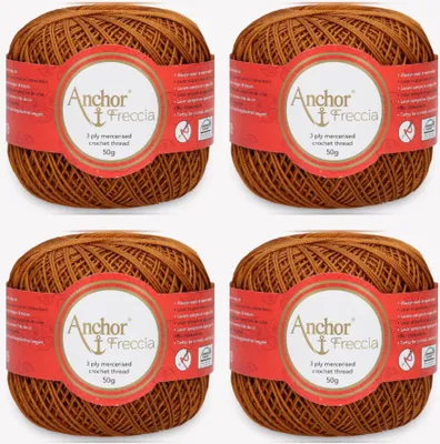 Produktbild von 4 Knäuel Anchor Freccia 6 – mercerisierte Baumwollgarn zum Häkeln (Farbe 00309)