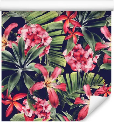 Obrázek produktu pro 10m VLIES TAPETE Roll Flowers Leaves Tropics Jungle Exotic Flora XXL