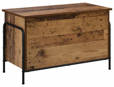 Zdjęcie produktu dla Pudełko do przechowywania z recyklingowanego drewna, wymiary: 80 x 40 x 49,5 cm, materiał: drewnopochodny