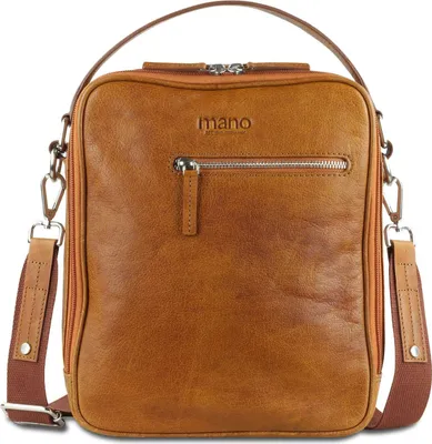 Image de mano Cuir sac à épaule bandoulière sac à épaule Don Pietro Bristol Crossover Bag Cognac brun