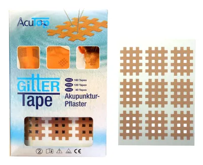 Produktbild von AcuTop Gitter Tape Typ A, AcuTop Gitter Tape, auch Akupunktur Pflaster genannt werden auf Schmerz-, Trigger- oder..., CE, 180 Stück(e), Box