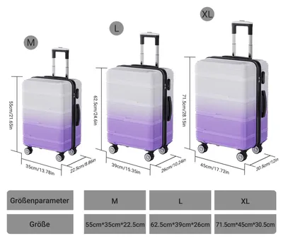 Image de Valise de voyage, coque rigide, serrure TSA, ADUP-052