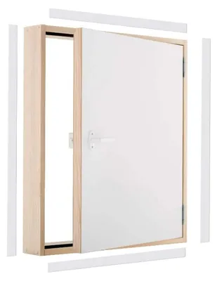 Produktbild von Kniestocktür Drempeltür EXTRA Ud=0,85 W/m2*K 110x60 cm Holz Abseitentür