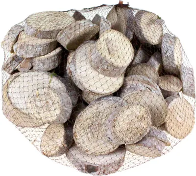 Produktbild von 1kg Astscheiben Holzscheiben Baumscheiben 3-8cm white wash Hochzeit Deko Basteln
