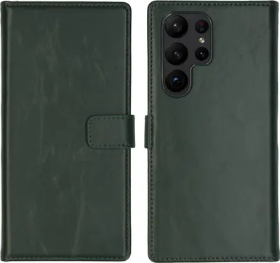 Zdjęcie produktu dla Selencia Etui ze skóry naturalnej na Samsung Galaxy S23 Ultra - Zielony