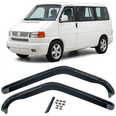 Für VW T4 Bus Transporter 1990-03 Windabweiser Regenabweiser Windschutz Schwarz in der Farbe Schwarz von Carparts-Online GmbH