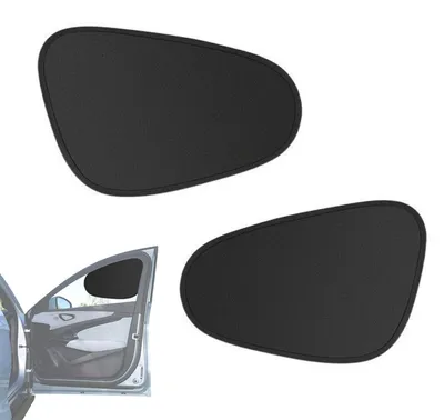 Produktbild von Sonnenschutz für Seitenscheiben 2 Stück Schwarz Faltbar Sichtschutzvorhang