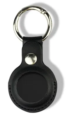 Image de Étui en cuir pour Apple AirTag Tactical Beam avec mousqueton noir