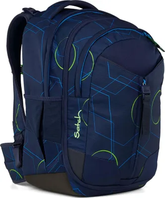 Image de satch sac d'école pour ordinateur portable Match Blue Tech bleu marine