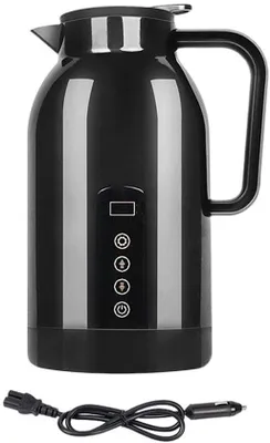 Produktbild von Elektrische Koffie- und Thee-Erhitzeer - 1300ML - Zwart - 12V/24V - Reisegeeignet - Thermosflasche