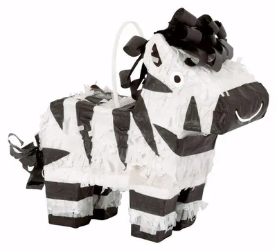 Produktbild von Mini Zebra Pinata für Kindergeburtstag und Party, ca. 20,3 x 17,1 cm groß