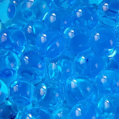 Produktbild von Wasserperlen in vielen Farben wählbar, Ø 10-12mm, Beutel mit ca. 35g, für 4 Liter Wasser | Aquaperlen | Gelee-Kristallkugeln | Vasenfüller | Aqualinos | Hydroperlen, Farbe:Transparent, Farbe:Gelb, Farbe:Blau