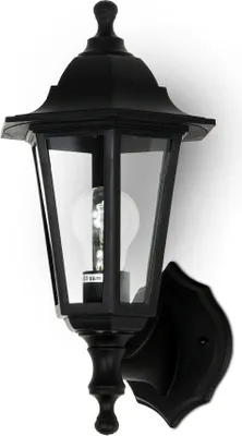 Produktbild von Außenwandleuchte E27 IP44 Schwarz Rustikale Außenlampe max 60W – Wetterfeste Wandbeleuchtung für Hauswand, Garten & Eingangsbereich | ERANO.A