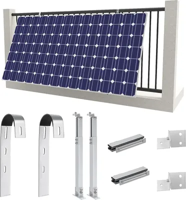 Produktbild von Solarpanel Halterung Aufständerung für 1 Solarmodule PV Dachbefestigung Balkongelände Balkonkraftwerke Halterung Montage
