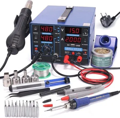 Produktbild von Professionelles 3-in-1-Solderwerkzeug mit Wärmeblase, DC-Betrieb und USB-Ladegerät - Kompakt