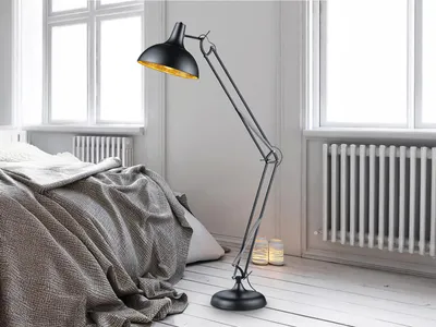 Produktbild von Ausgefallene RETRO Stehlampe Standleuchte mit Gelenkarm Leselicht Schlafzimmer