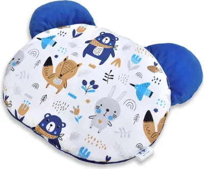 Obrázek produktu pro Pepi Cuddly Cushion - Medvídek Polštářek - 50×50 cm - Dětský polštářek Dekorační polštářek do dětského/kojíčku Plyšový medvídek Plyšová hračka - Modrý medvídek se sametem