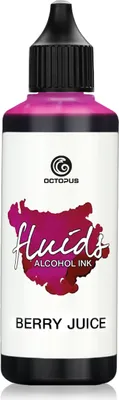 Produktbild von 100 ml Octopus Fluids Alcohol Ink BERRY JUICE, Alkoholtinte für Fluid Art und Resin, violett